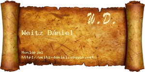 Weitz Dániel névjegykártya